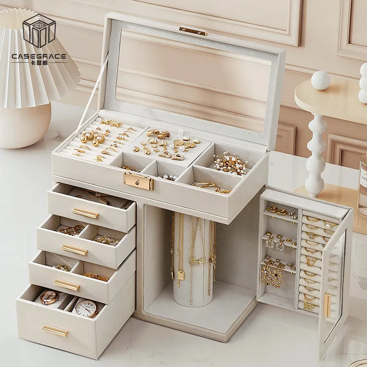 首饰盒/箱 家用大容量高档精致轻奢晶透宝韵首饰盒