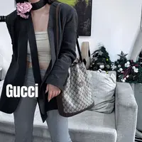 95新 GUCCI/古驰/617980/抽绳水桶配皮换新