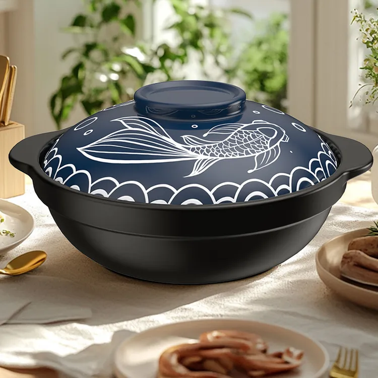 康舒陶瓷砂锅耐热干烧煲加高加大明火汤煲炖锅焖锅炖菜煲仔饭沙锅