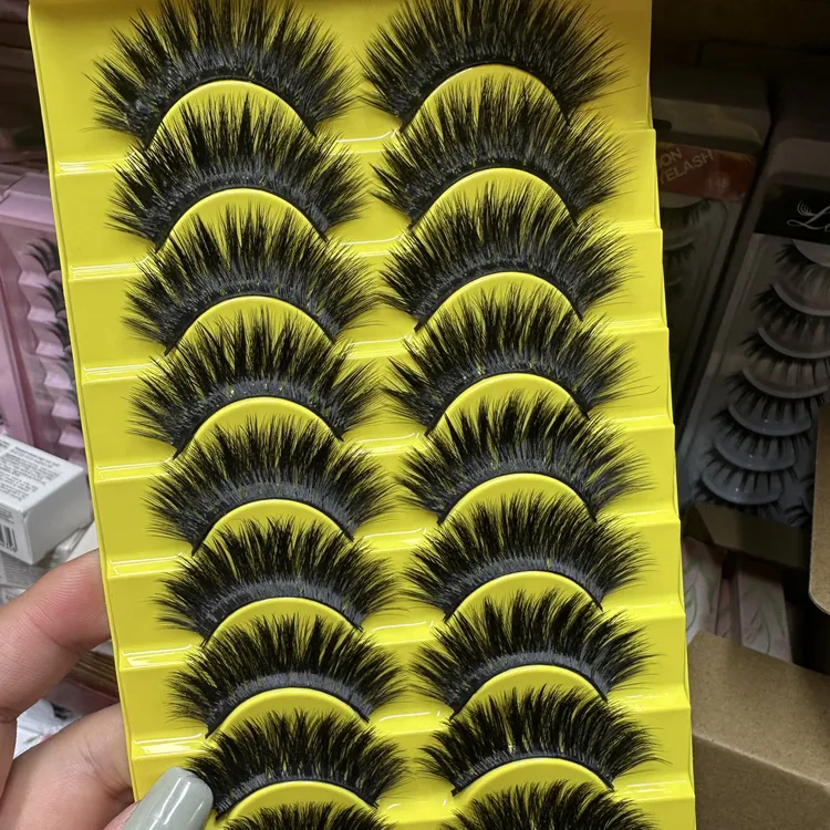 欧美轻奢浓密多层凌乱水貂泰妆夸张立体卷翘假睫毛
