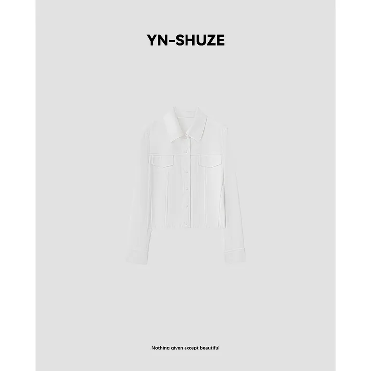 YN-SHUZE【态度时代】高定设计师翻领修身夹克外套SZ-YNC-2025402