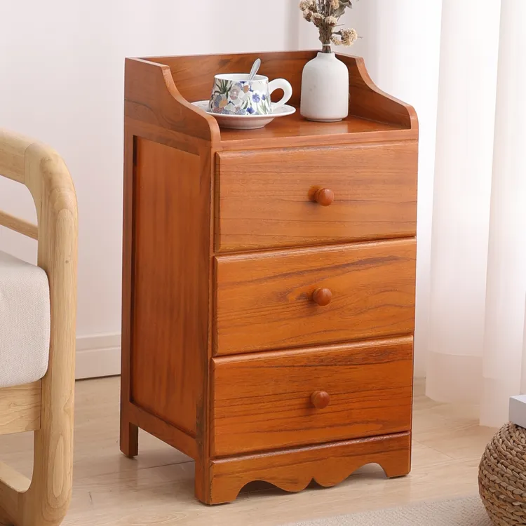 复古风见外包装小柜子边柜简约床头柜复古柜子置物架防跌落床头柜