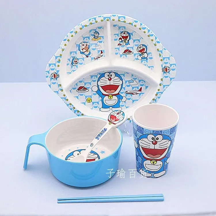 高颜值密胺儿童餐具套装KT叮当耐摔可爱家用卡通儿童碗宝宝碗吃饭