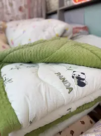 【豆豆被】泡泡棉熊猫200X230CM AB面  卡通简约
