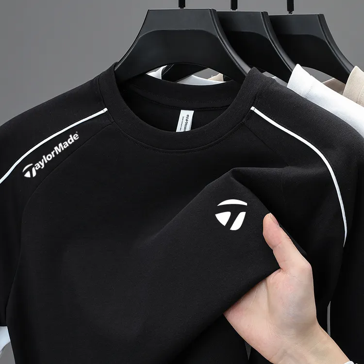 TaylorMade高尔夫男士短袖T恤夏季时尚百搭透气户外休闲运动半袖