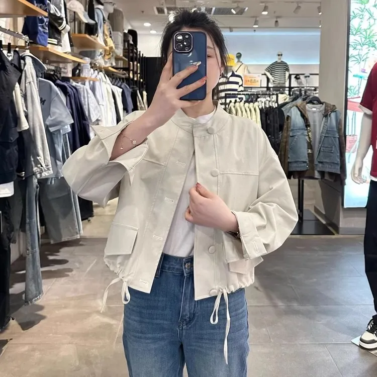 休闲短款外套女2025秋季新款洋气小个子气质百搭冲锋衣夹克上衣潮