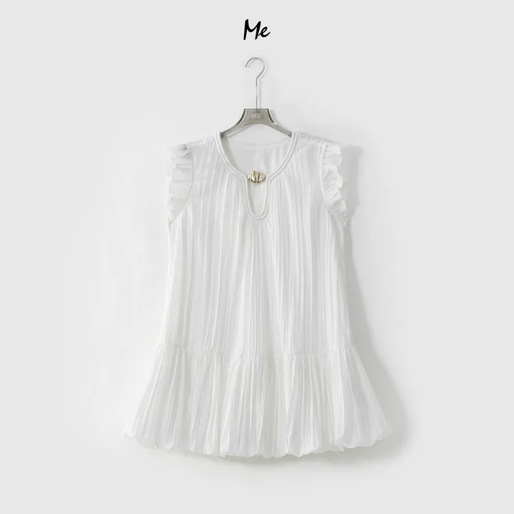 ME【金可颂少女裙】减龄立褶荷叶边显瘦时尚一手长连衣裙MESS6141