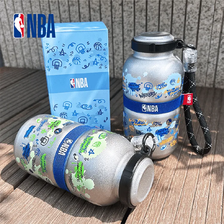 NBA官方勇士/湖人/火箭/雷霆/森林狼满杯涂鸦保温杯