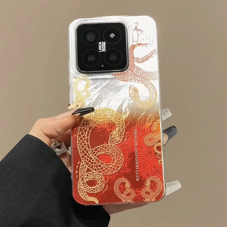 适用苹果16手机壳漩涡IMD华为渐变蛇纹卡通mate70小众小米15新款