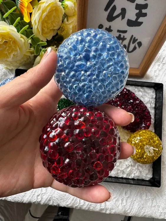 炫彩琉璃球吵吵球解压玩具