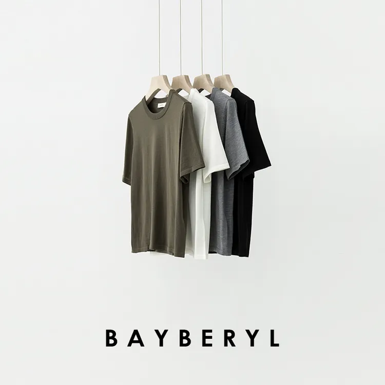 FF-BAYBERYL老贝黄金羊毛两组领三角百搭25秋短袖针织衫ZZS5F0902