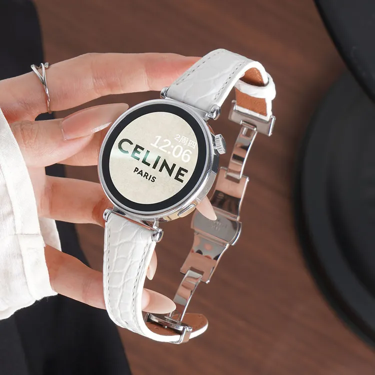 适用华为GT6/GT5手表带5pro鳄鱼皮小蛮腰真皮腕带watch5运动GT4女