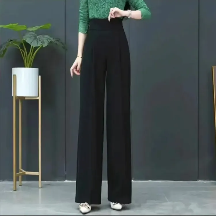 阔腿裤女春夏新款时尚百搭垂感休闲裤高腰显瘦直筒裤