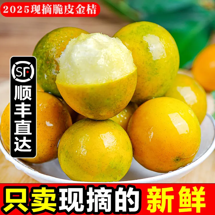 【顺丰】纯甜正宗广西融安脆皮金桔鲜果应季水果新鲜滑皮金桔现摘