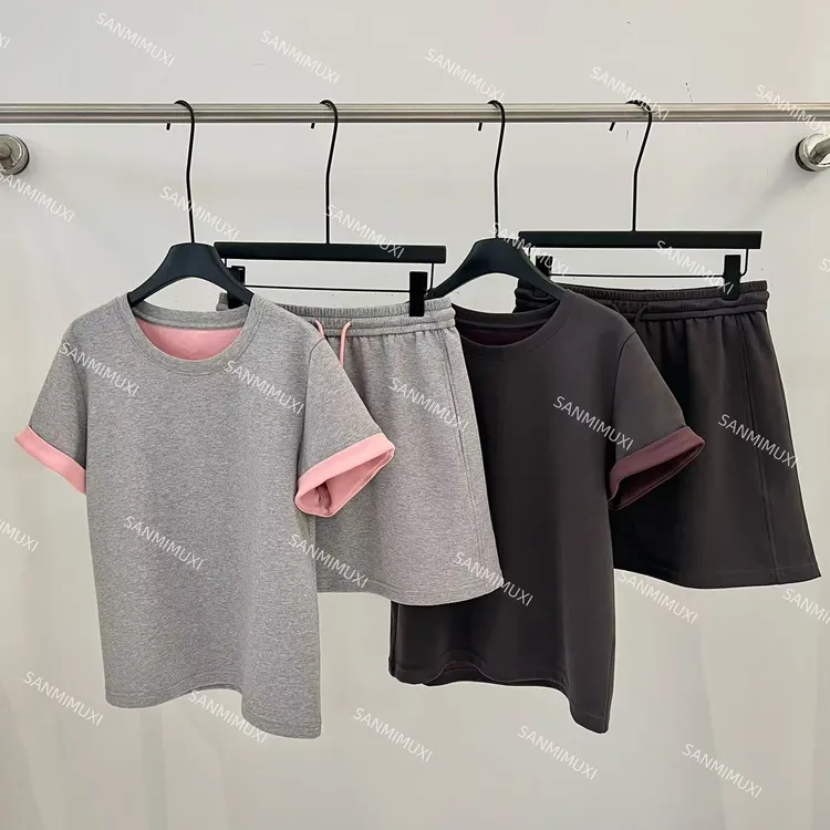 ST达人带货  撞色短袖短裙套装  J759