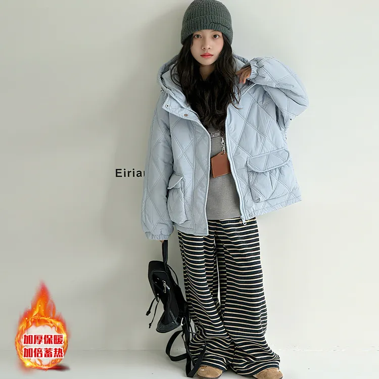 女童棉服爆款2025新款洋气儿童冬季保暖棉袄中大童夹棉加厚外套