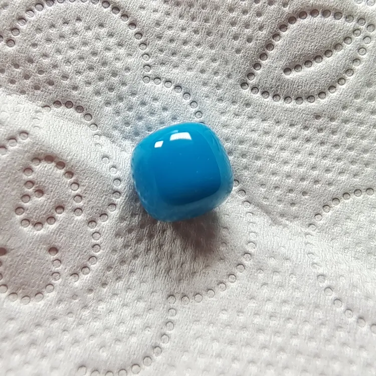 绿松石老型8.4×7.5mm高瓷玉化蓝没有一点白