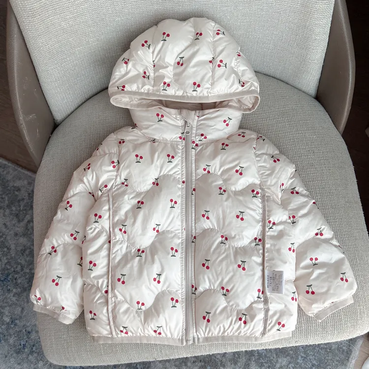 【三防印花双面穿羽绒 】婴儿童衣服宝宝羽绒外套秋冬白鸭绒轻薄h19