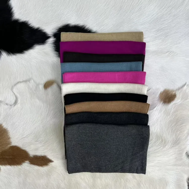 外贸出口剪标 100%山羊绒 有质检 男女多色羊绒围巾