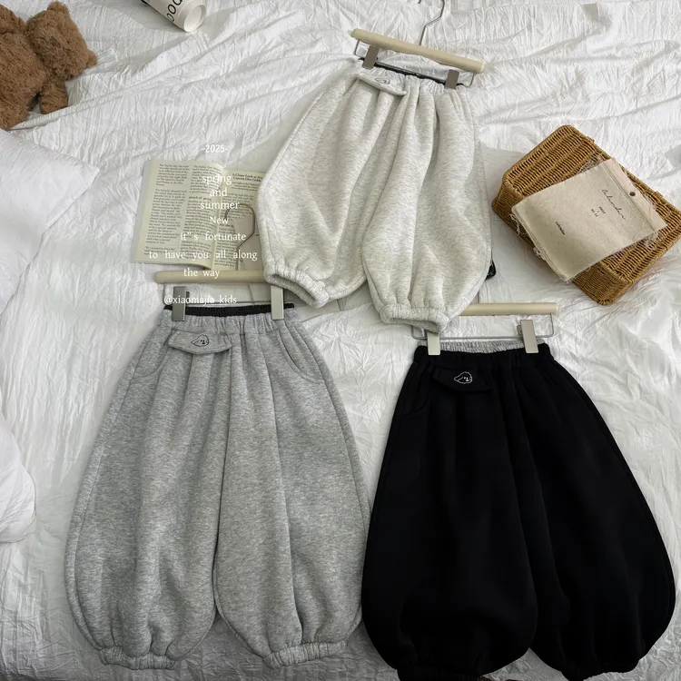 00小马家2025冬款加厚糕糕绒卫裤D-7127一条过冬加厚款男女童裤子