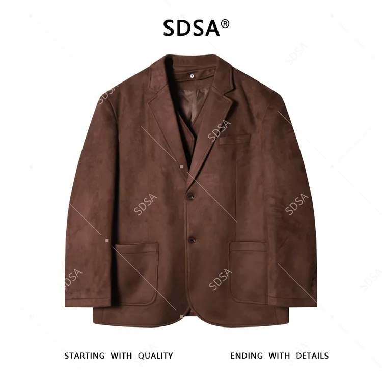 SDSA男士秋冬新款痞帅男装百搭纯色重磅西装夹克外套商务百搭时尚