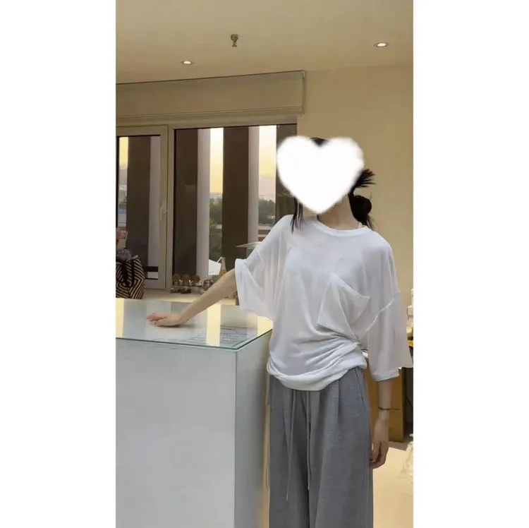 2025夏季新款慵懒松弛半袖T恤女宽松显瘦百搭休闲长裤套装短袖