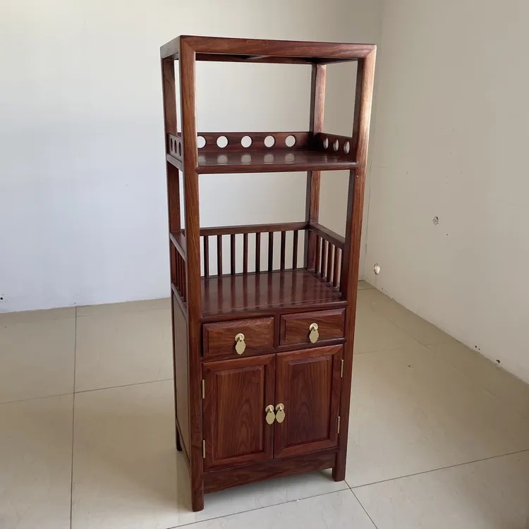 国标红木刺猬紫檀茶水柜书柜储物博古架收纳柜