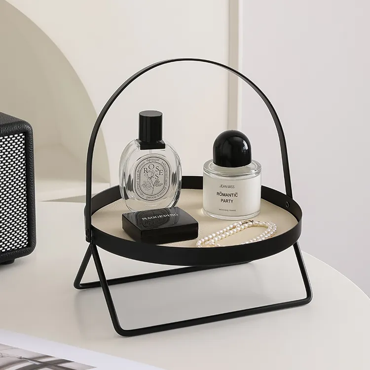 桌面收纳架化妆品香薰钥匙置物架卫生间卧室房间茶几梳妆台面托盘