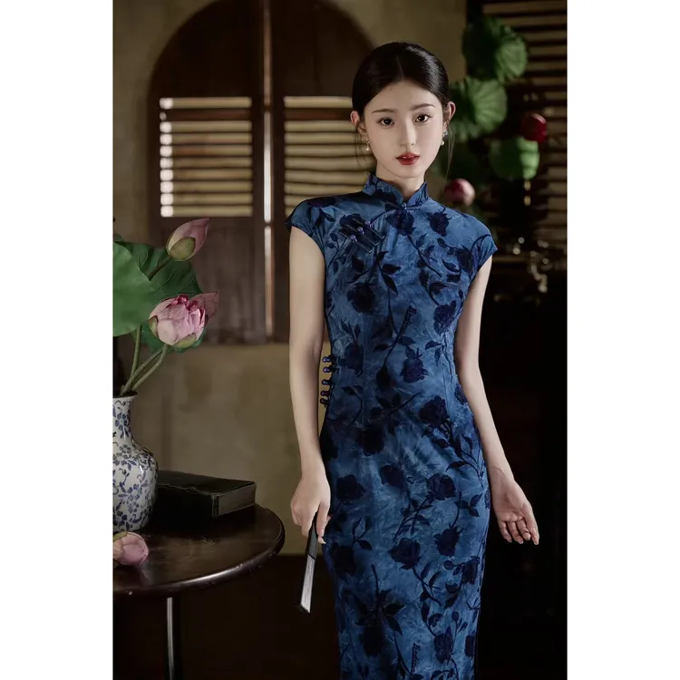 【冰月玫瑰】玉簪记新中式夏季旗袍单层弹力显瘦日常高级感旗袍