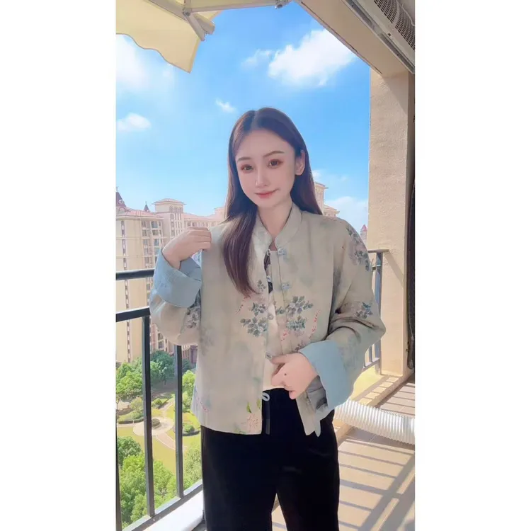 新中式国风盘扣双面穿外套女秋季新款复古轻奢独特超好看百搭上衣