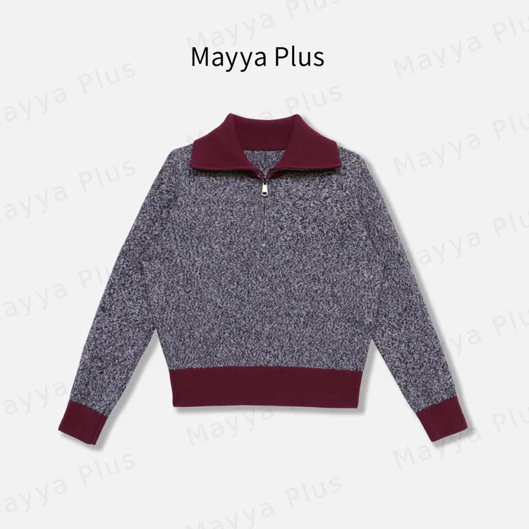 【冬讯】Mayya Plus麦芽定制法式气质流光风显瘦针织衫上衣32546526