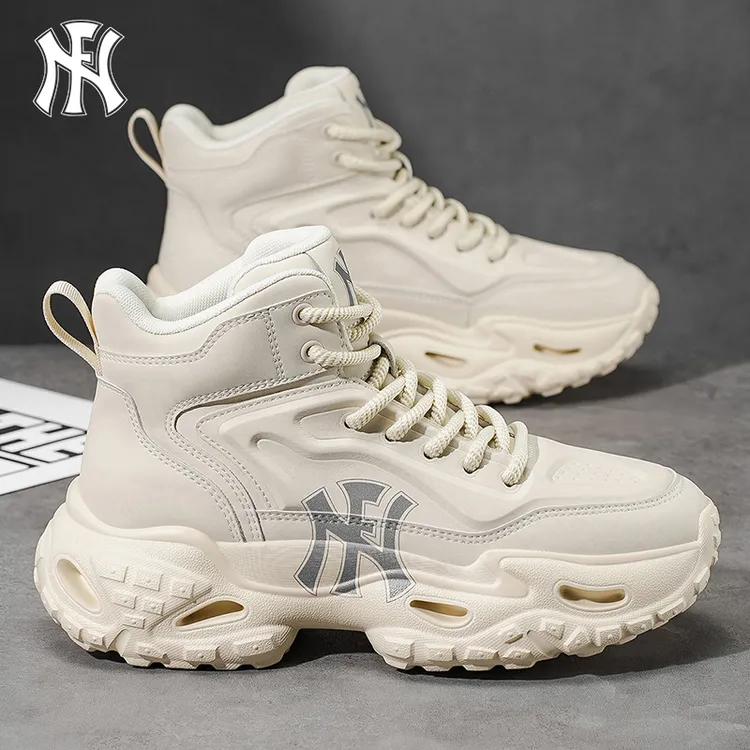 FN马丁靴男款高帮2025新款防风软底运动休闲鞋宽楦增高秋冬男鞋子