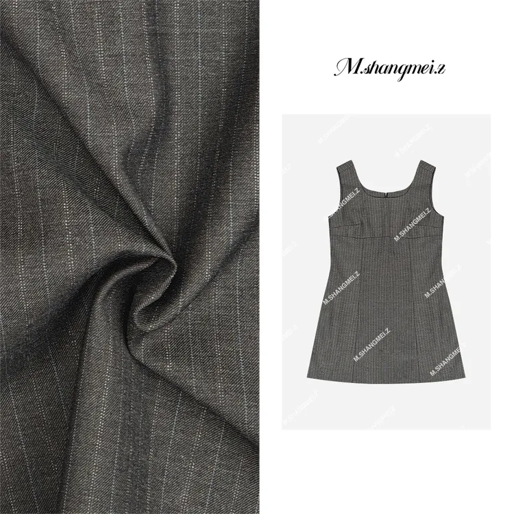 M.SHANGMEI.Z/沐熙【晚歌】美大哥气质显瘦老钱背心连衣裙X052457