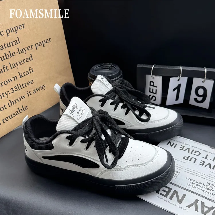 Foamsmile| 2025痞帅干净秋季新款男款小众设计透气运动潮流板鞋