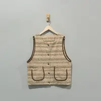 【且听风吟】0616607文艺复古百搭圆领仿泰迪毛棉服马甲