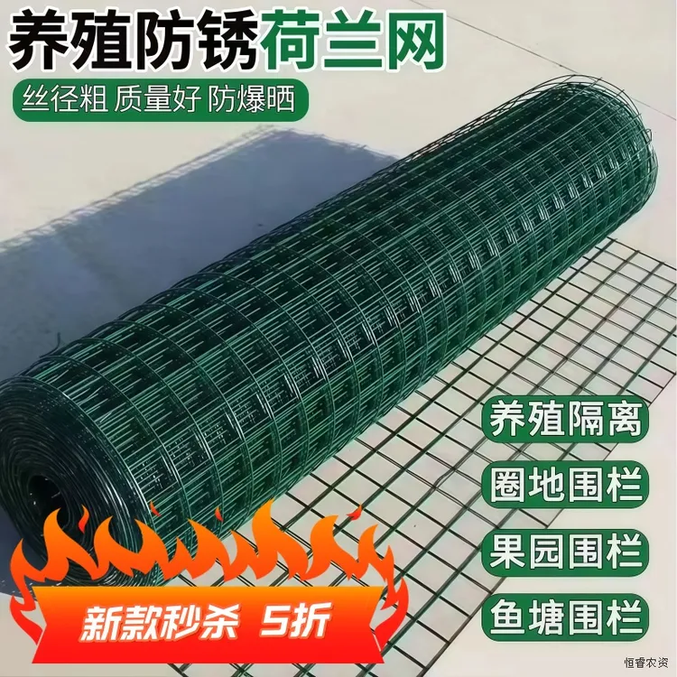 硬塑荷兰网护栏防锈钢丝网加粗果园围栏网圈山防护网养殖网铁丝网