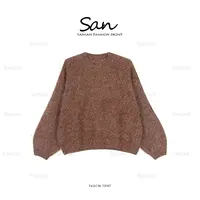 【SANSAN】套头百搭长袖复古慵懒风上衣DY-60147