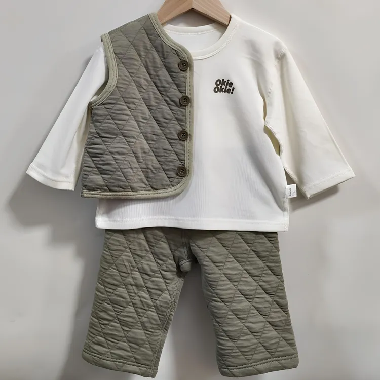 【马甲阔腿裤套装】婴幼儿薄棉秋冬