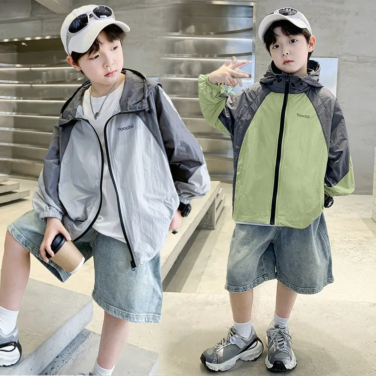 夏装防晒衣男童中大童男孩冰丝外套儿童防晒服2025新款夏季薄款潮