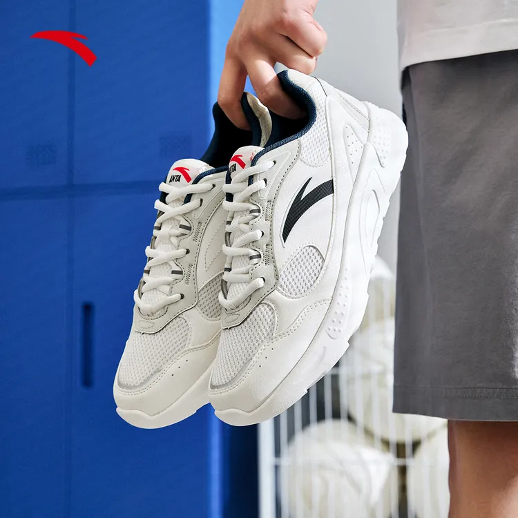 安踏引力休闲鞋网面透气轻便男女夏季新款潮流时尚百搭休闲运动鞋