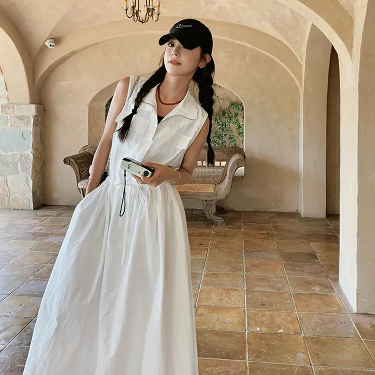 现货无袖连衣裙2476