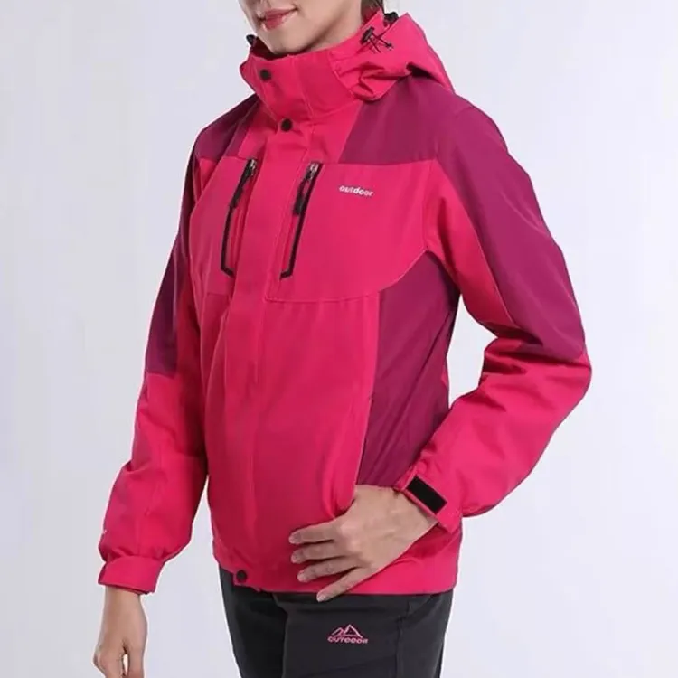 冲锋衣女款防水登山多口袋修身冲锋衣秋冬冲锋衣外套休闲
