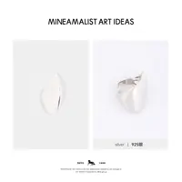 925银戒指 MINEAMALIST ART IDEAS925纯银异形开口戒4610M