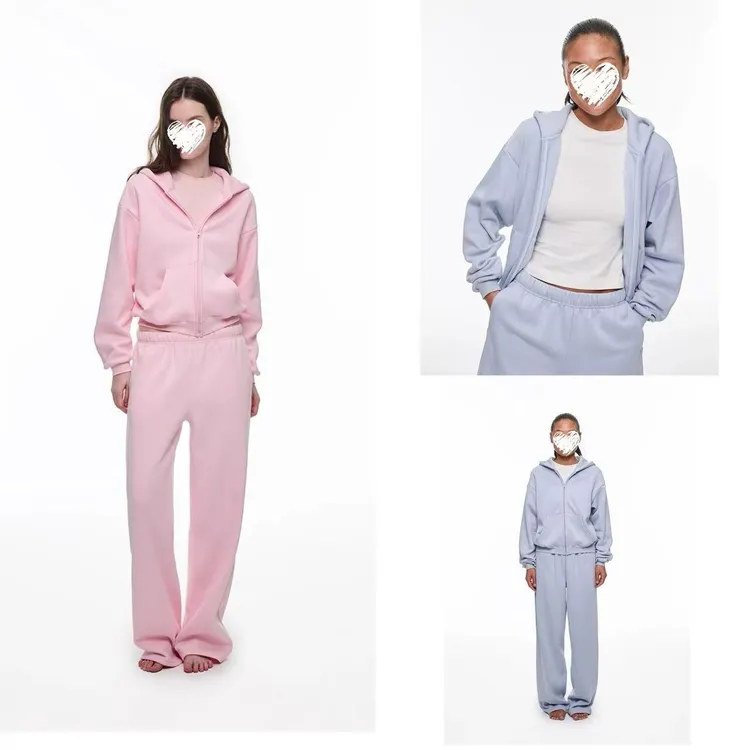 休闲百搭加倍保暖连帽加绒卫衣外套+磨毛内搭+阔腿裤套装  82232