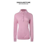 Singularity Me 9A 3098 慵懒风混纺套头polo衫针织衫打底衫上衣