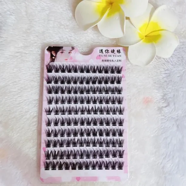 c翘10排120簇浓密犬系免胶假睫毛