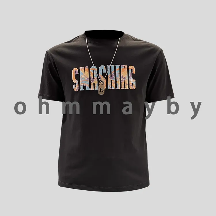 ohmmayby美式复古白色印花T恤百搭夏季新款潮流百搭短袖上衣修身