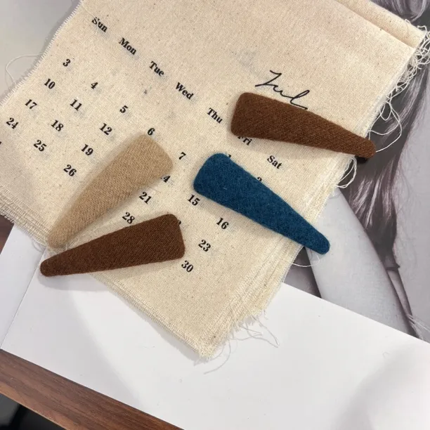 新韩系东大门气质毛绒绒发夹高级感一对发对夹