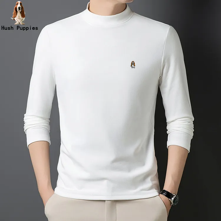 【华哥专属】特价！秋冬季双面德绒保暖男士T恤时尚百搭刺绣打底衫男