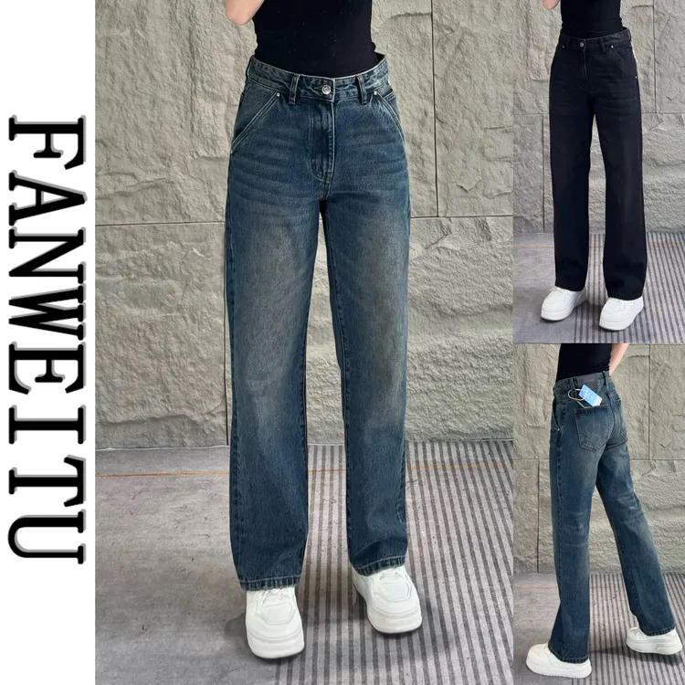 2025秋季新款男士100棉常规款直筒牛仔裤时尚复古纯棉牛仔裤3516